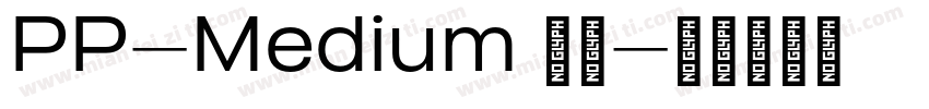 PP-Medium 常规字体转换